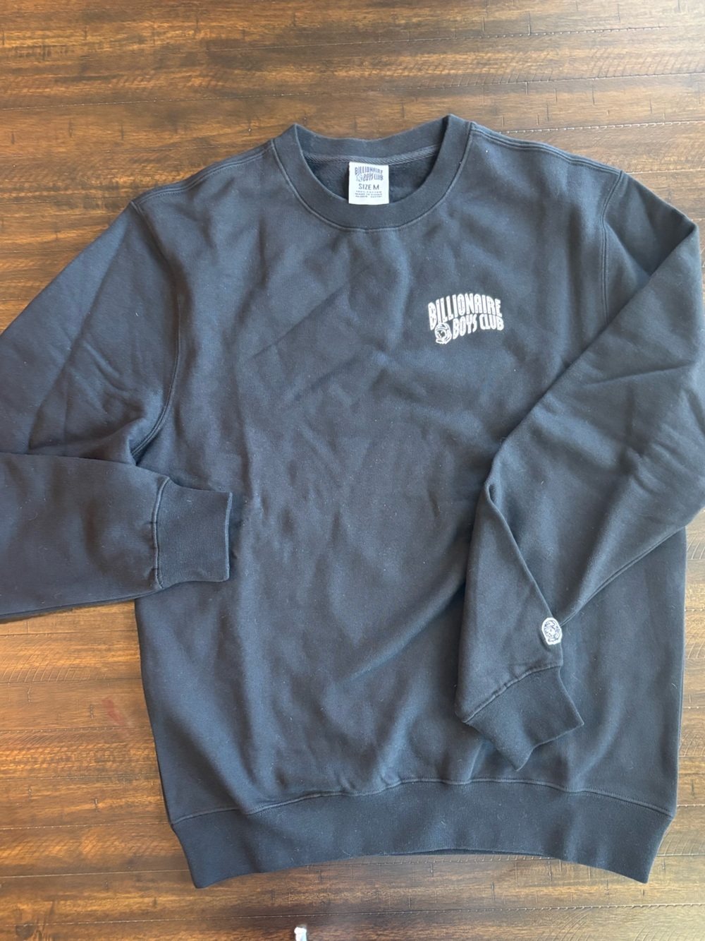 Billionaire Boys Club Black Crewneck Sweatshirt with White Logo